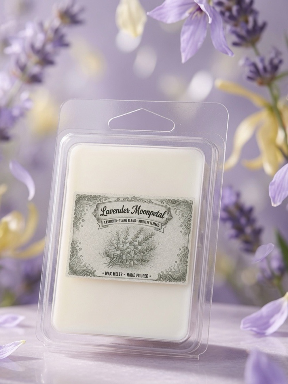 Lavender Moonpetal Wax Melts | Lavender Ylang Ylang | Handmade Soy Melts